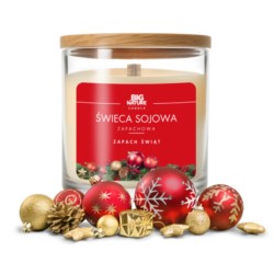 Big Nature Świeca Sojowa ZAPACH ŚWIĄT 215 g