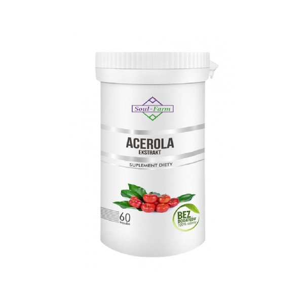 Soul Farm Premium Acerola Ekstrakt 600 mg 60 k Soul Farm Premium Acerola Ekstrakt 600 mg 60 k