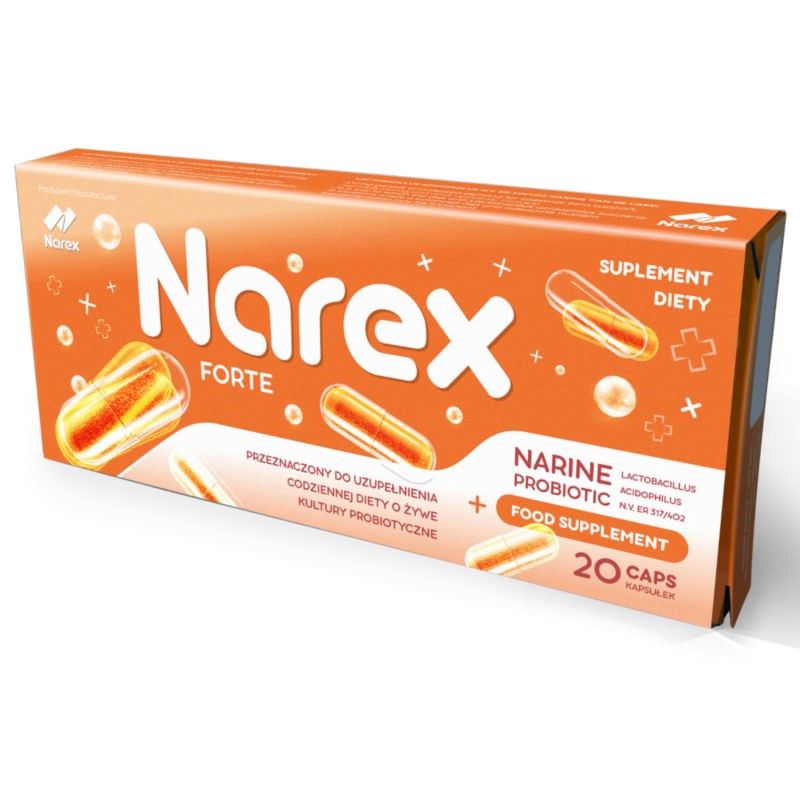 Narex Forte 180 mg 20 kaps. Narex Forte 180 mg 20 kaps.