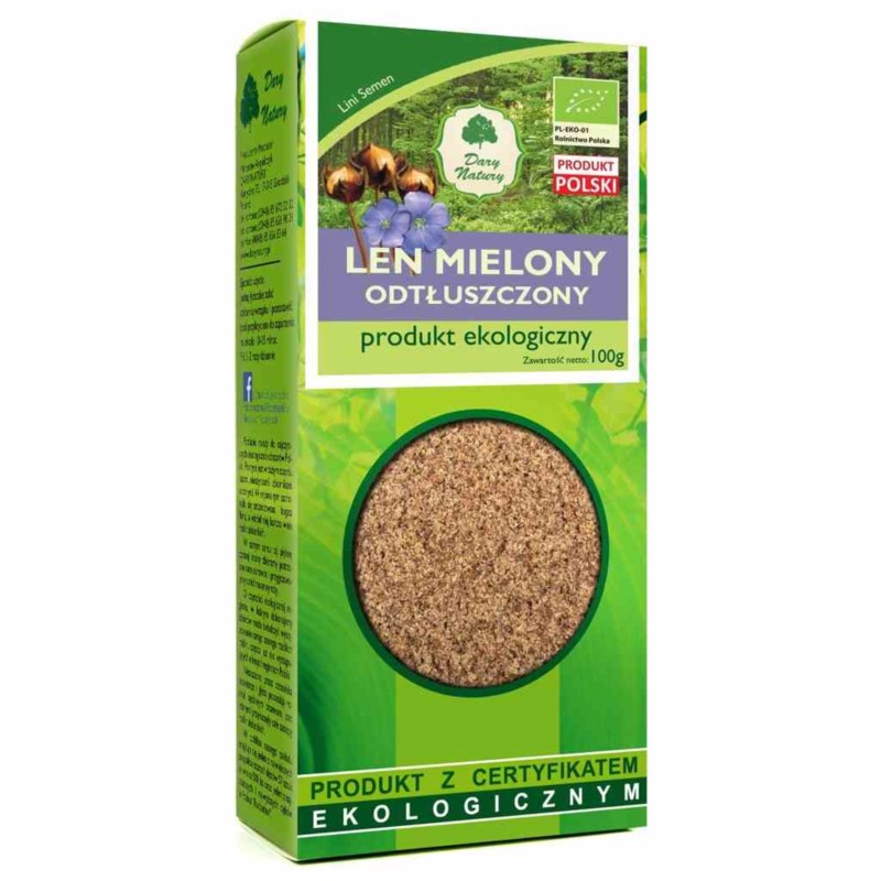 Dary Natury Len Mielony Odtłuszczony Eko 100G Dary Natury Len Mielony Odtłuszczony Eko 100G