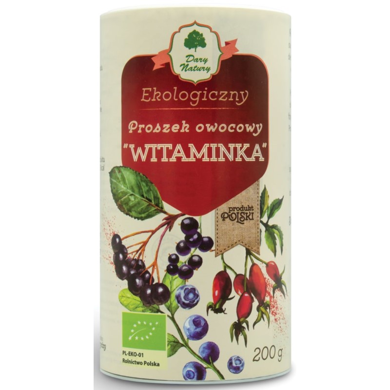 Dary Natury Proszek Owocowy Witaminka EKO 200G Dary Natury Proszek Owocowy Witaminka EKO 200G