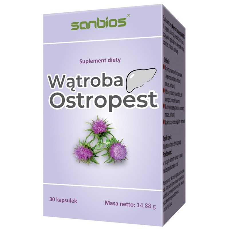 Sanbios Wątroba Ostropest 30 kap