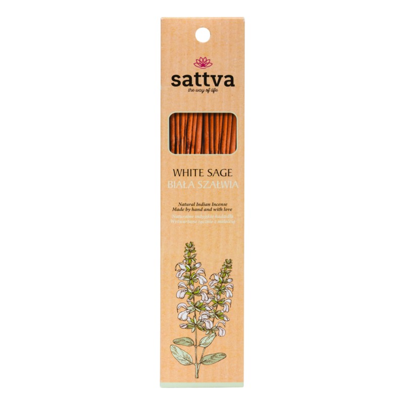 Sattva Naturalne Kadzidła Biała Szałwia 30G
