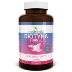 Medverita Biotyna 2500 µg 180 k włosy skóra B7