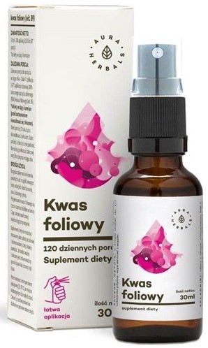 Aura Herbals Kwas Foliowy 30 Ml ciąża