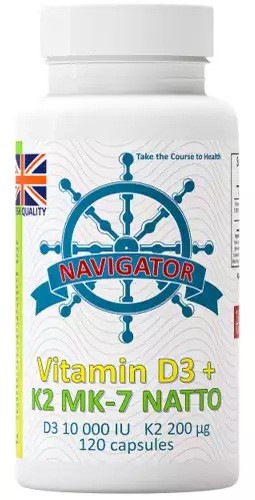 Navigator Witamina D3 10 000IU + k2 120 kapsułek