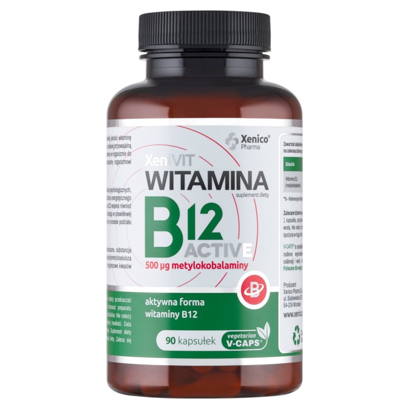 Witamina B12 Active, 90 kaps. Vcaps®