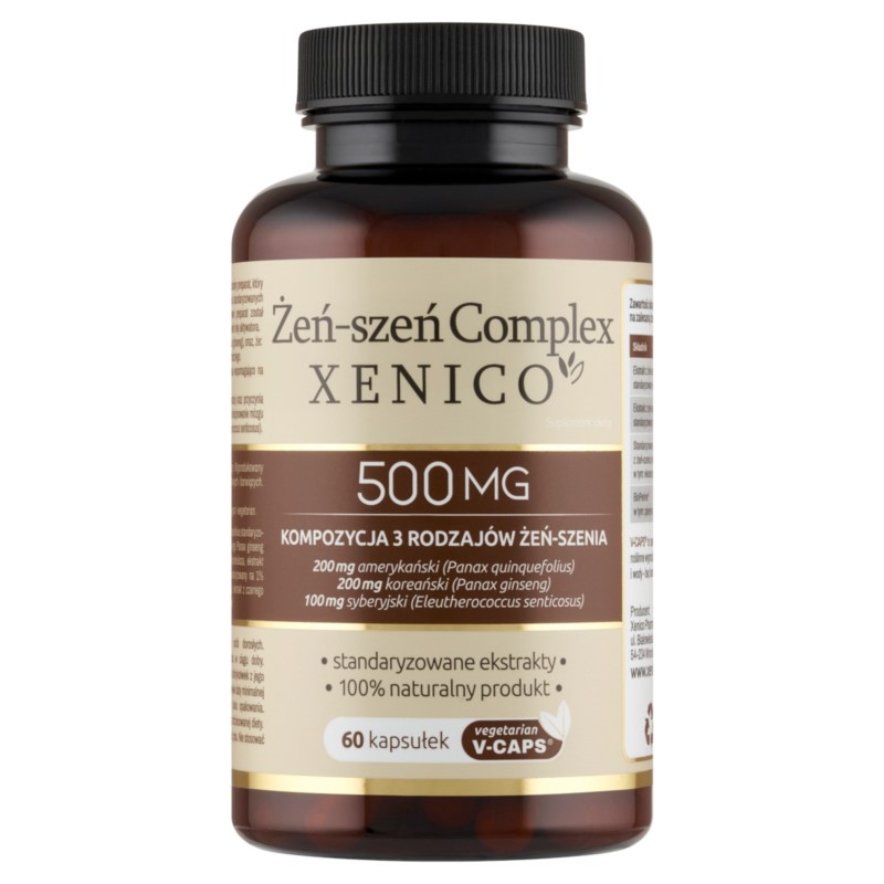 Żeń-szeń Complex Xenico, 60 kaps. Vcaps® 3 rodzaje
