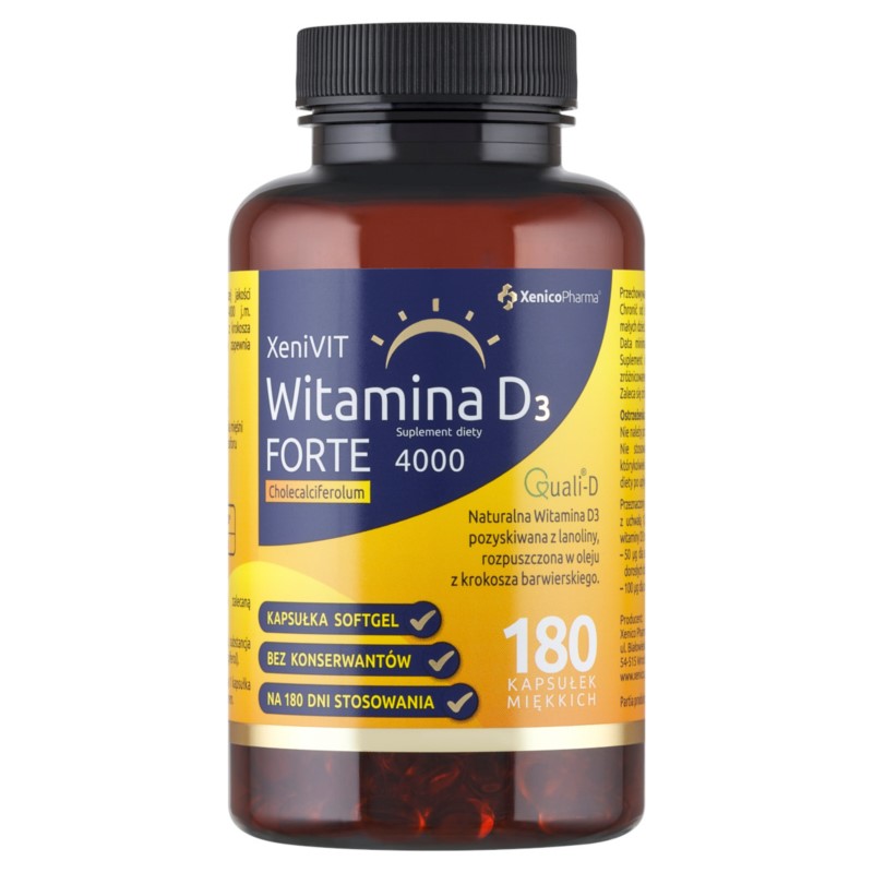 XeniVIT Witamina D FORTE 180 kaps. softgel XeniVIT Witamina D FORTE 180 kaps. softgel