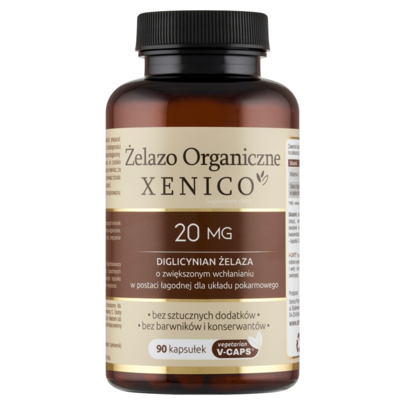 Żelazo Organiczne Xenico® 90 kaps. Vcaps®