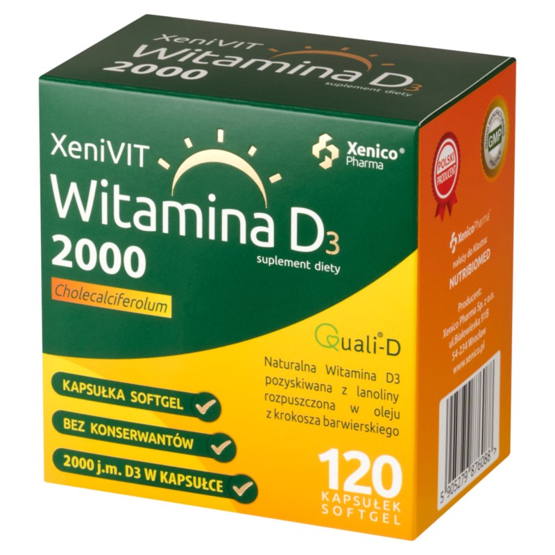 XeniVIT Witamina D 2000 120 Kaps.