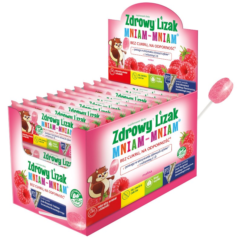 Starpharma Zdrowy Lizak Mniam 6G Malina 40 szt