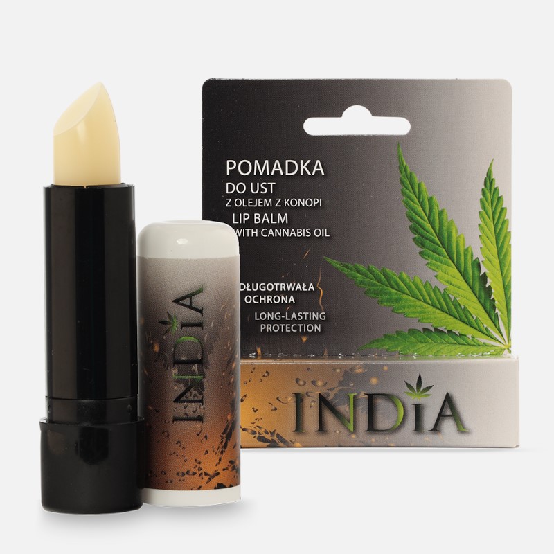 India Pomadka Do Ust Z Olejem Z Konopi 3,8 G