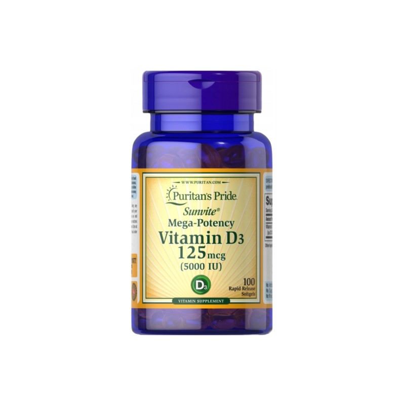 Puritans Pride Witamina D3 5000 iu 100 K