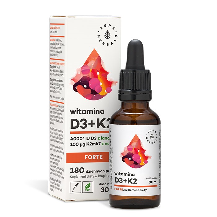 Aura Herbals Witamina D3 4000 Iu  K2 100 Mcg 30 ml