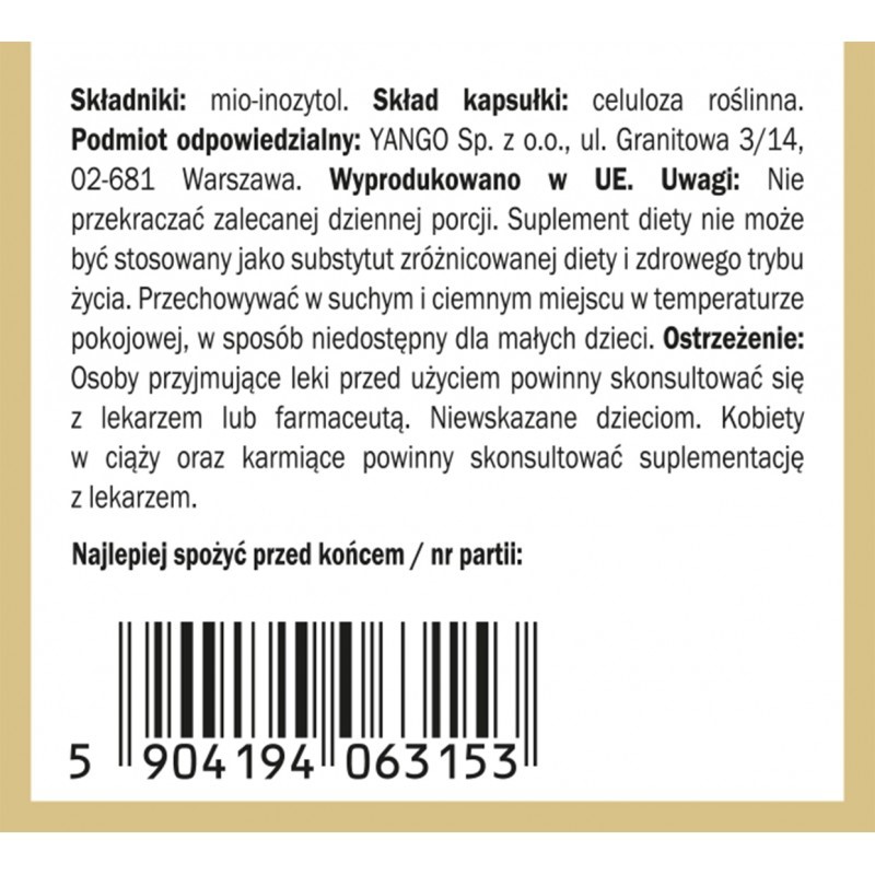 Yango Inozytol 590 mg 90  kap