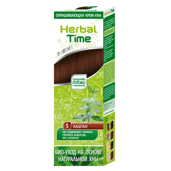Herbal Time Naturalna Henna KASZTAN 75 ml Herbal Time Naturalna Henna KASZTAN 75 ml