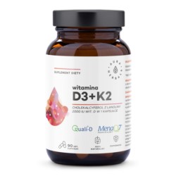 Aura Herbals Witamina D3 2000 K2 90 kapsułek Aura Herbals Witamina D3 2000 K2 90 kapsułek