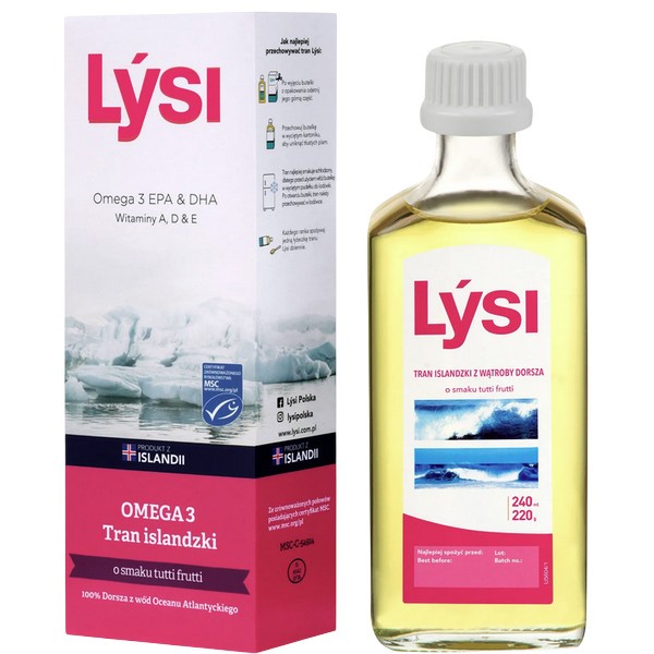 Lysi Tran Islandzki tutti frutti 240 ml