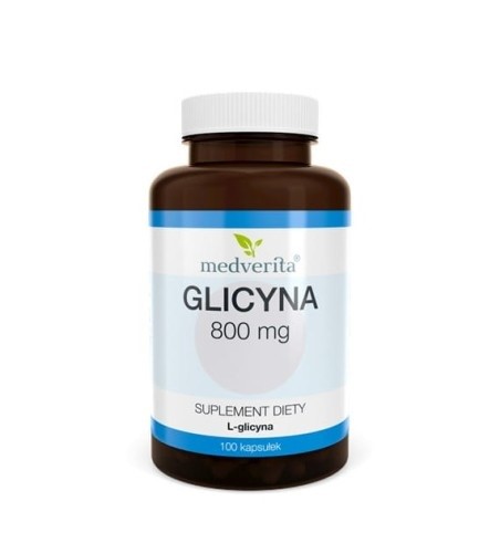 Medverita Glicyna 800 mg L-glicyna 100 kapsułek