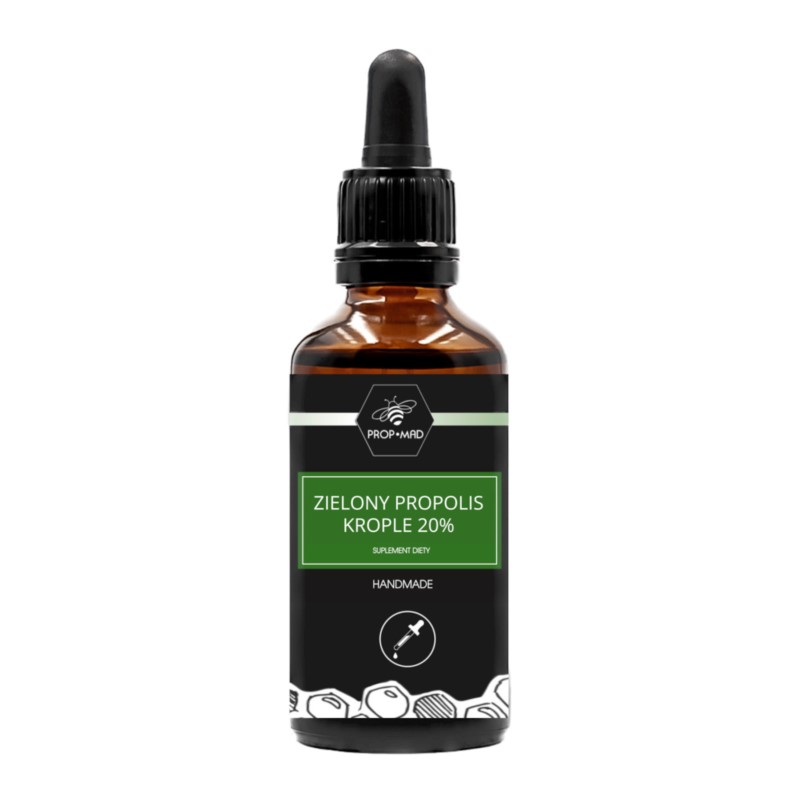 PROP-MAD Zielony Propolis Krople 20% 50 ml