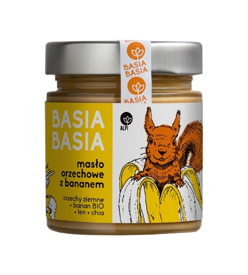 Pięć Przemian krem orzechowy z bananem 210g Basia Pięć Przemian krem orzechowy z bananem 210g Basia