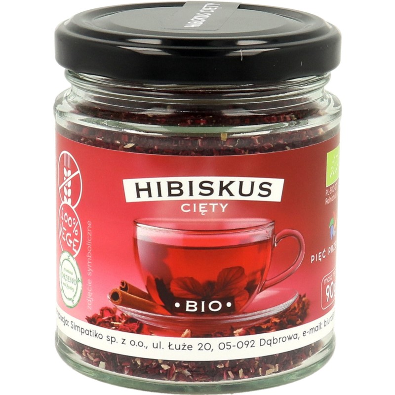 Pięć Przemian Hibiskus cięty 90 g BIO