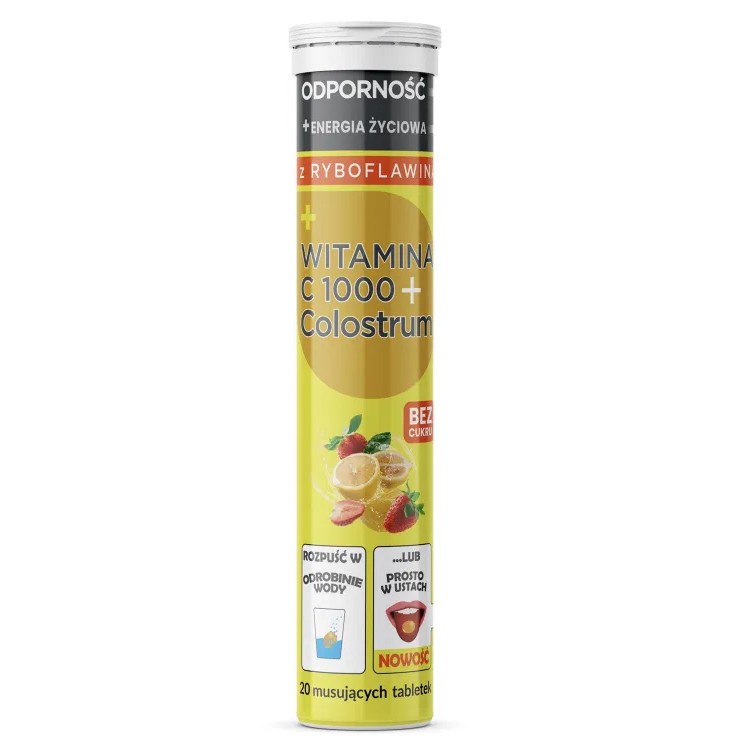 WITAMINA C 1000 + Colostrum 20 tabletek musujących WITAMINA C 1000 + Colostrum 20 tabletek musujących