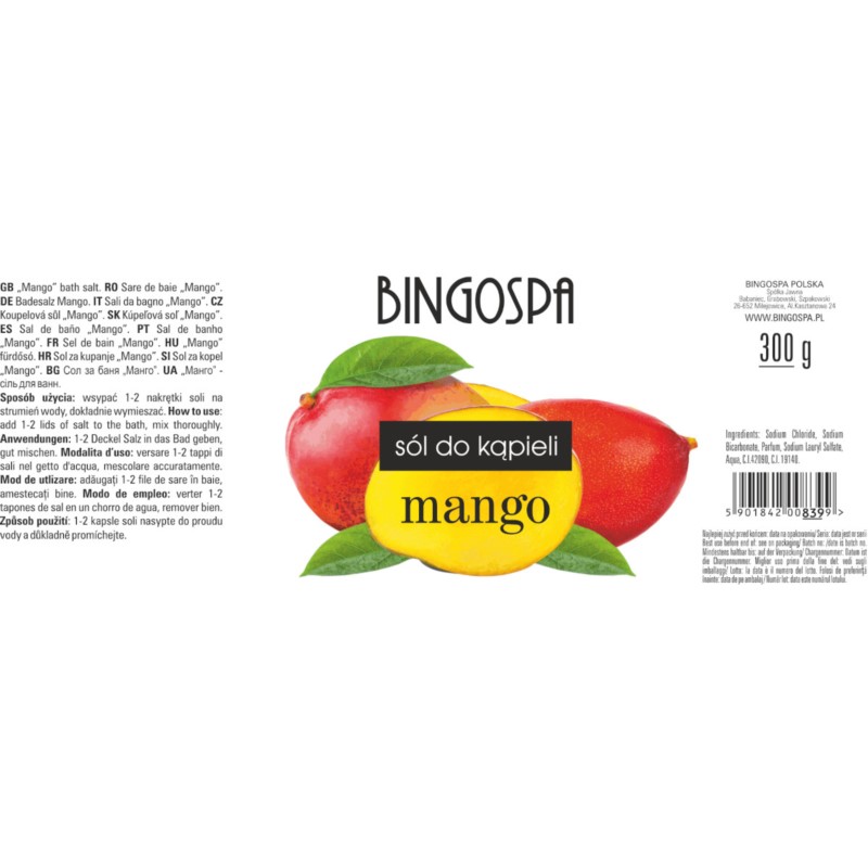 Bingospa Sól do kąpieli mango 300 g