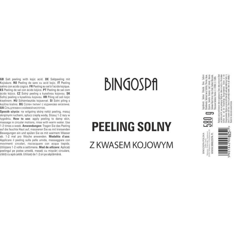 Bingospa Peeling solny z kwasem kojowym 580 g