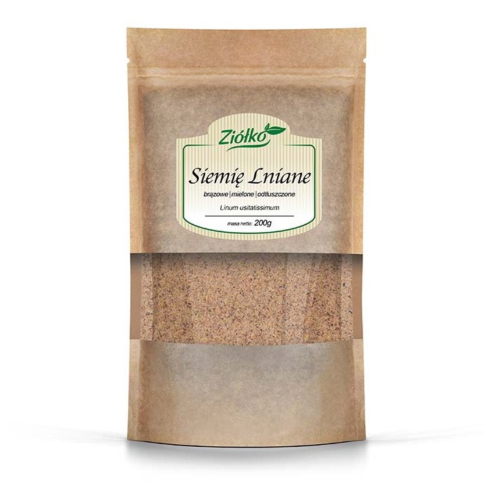 Ziółko Siemię Lniane brązowe mielone 200 g Ziółko Siemię Lniane brązowe mielone 200 g