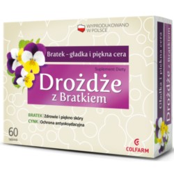 Colfarm Drożdże Z Bratkiem 60 Tabl. trądzik