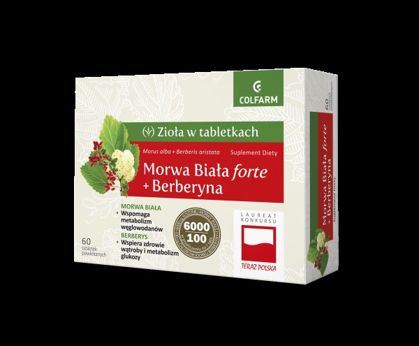 Colfarm Morwa Biała Forte plus Berberyna 60 Tabl. Colfarm Morwa Biała Forte plus Berberyna 60 Tabl.