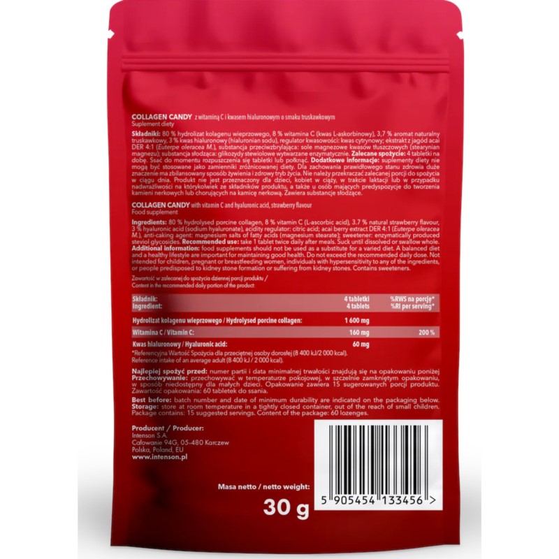 Intenson Multi Kolagen 420 g truskawka Intenson Multi Kolagen 420 g truskawka