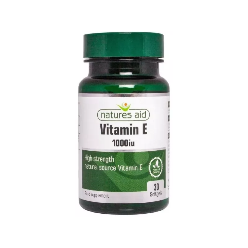 NATURES AID WITAMINA E NATURALNA 1000IU 30KAP NATURES AID WITAMINA E NATURALNA 1000IU 30KAP