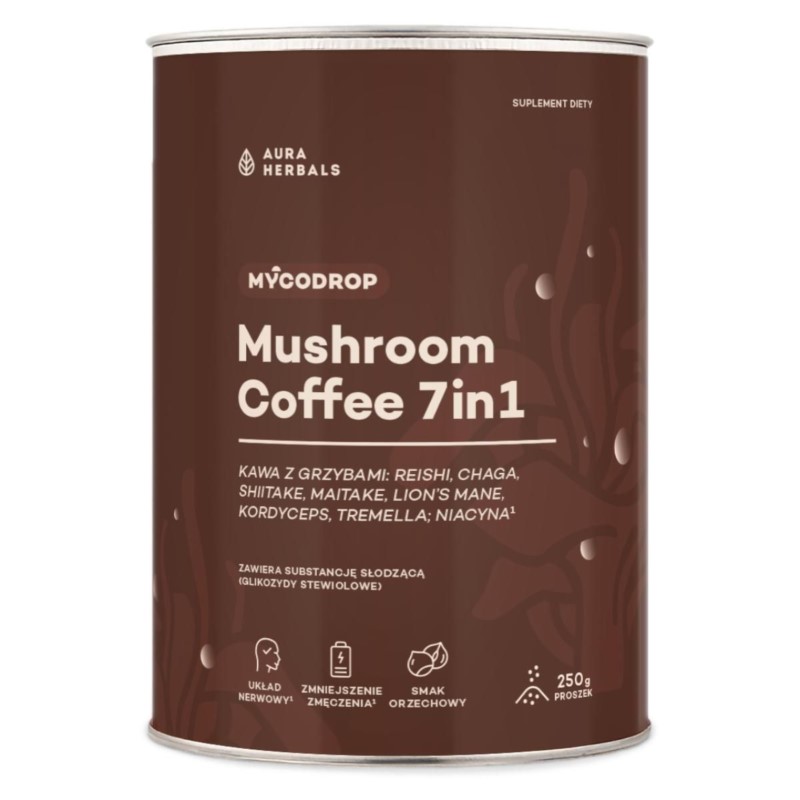 Aura Herbals Mycodrop Kawa z Grzybami  7 w 1 250g