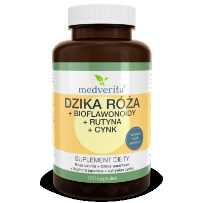 Medverita Dzika Róża Rutyna Cynk 120 kapsułek