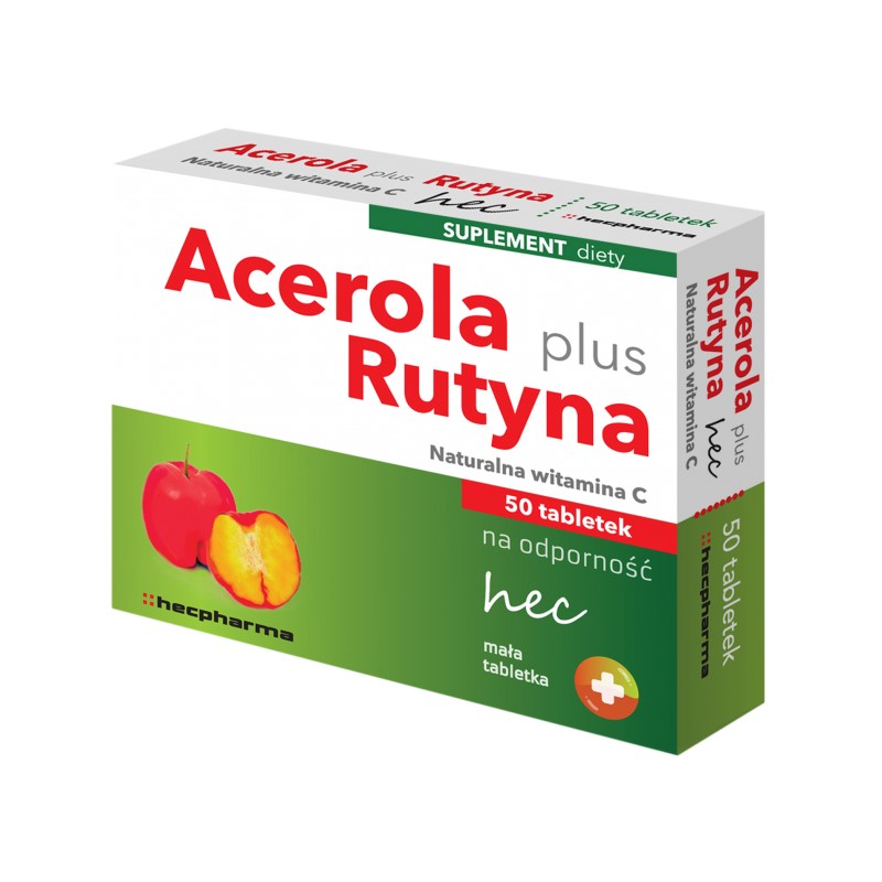 Acerola plus Rutyna Hec 50 tabletek Acerola plus Rutyna Hec 50 tabletek