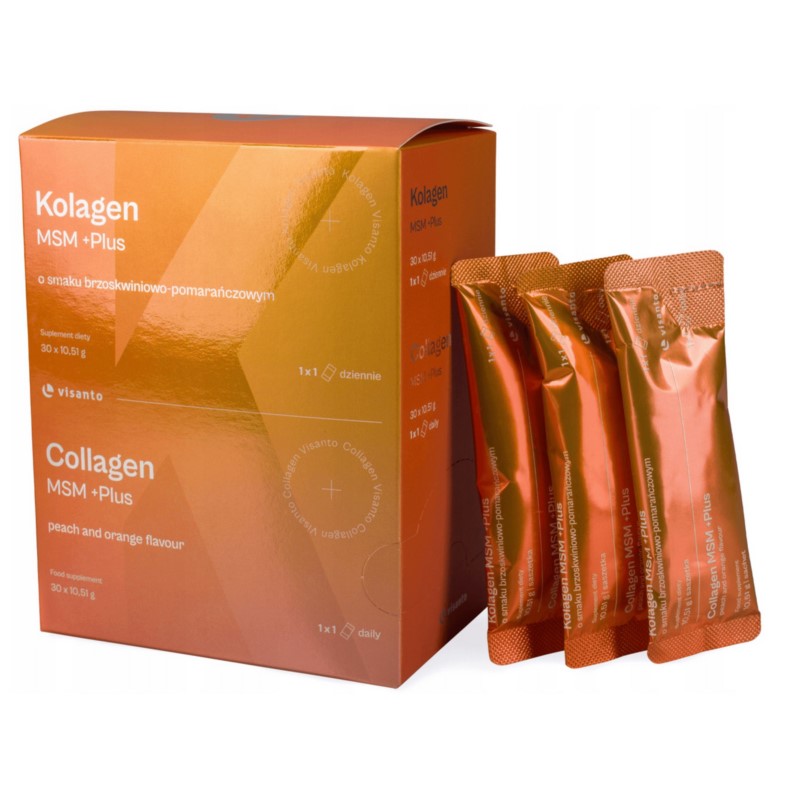 Visanto Kolagen MSM PLUS 30 sasz brzosk-pomarańcza