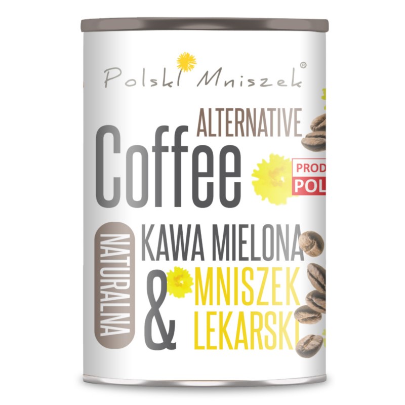 Kawa Wypalona mielona bezkofeinowa & mniszek lek Kawa Wypalona mielona bezkofeinowa & mniszek lek