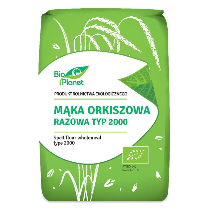 BIO PLANET Mąka orkiszowa razowa typ 2000 BIO 1kg BIO PLANET Mąka orkiszowa razowa typ 2000 BIO 1kg