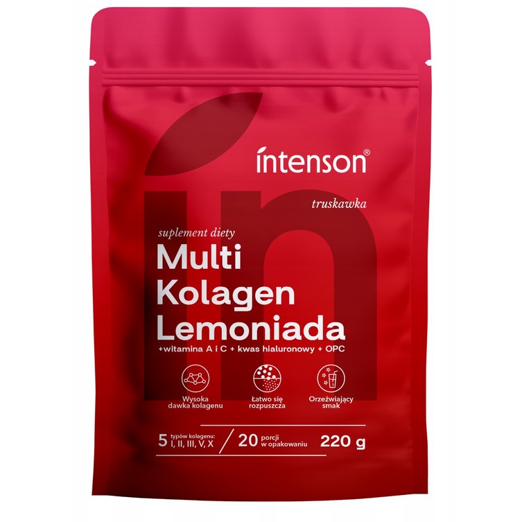 Intenson Multi Kolagen 220 g truskawka