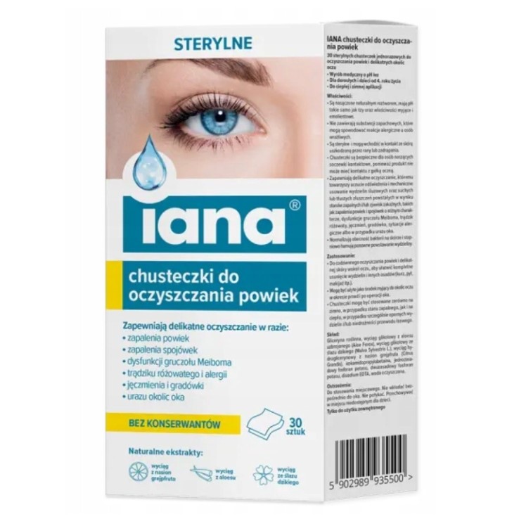 Starpharma Iana Chusteczki do oczyszczania powiek