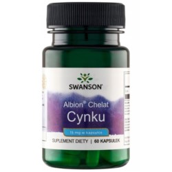 Swanson Albion Chelat Cynku 15 mg 60 k