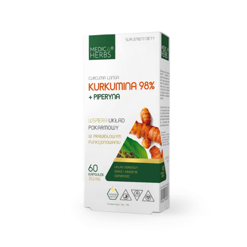 Medica Herbs Kurkumina 98% + piperyna 60 k