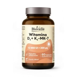 Biovelle Witamina D3 12 000 UI + 200 µg 60 kap Biovelle Witamina D3 12 000 UI + 200 µg 60 kap