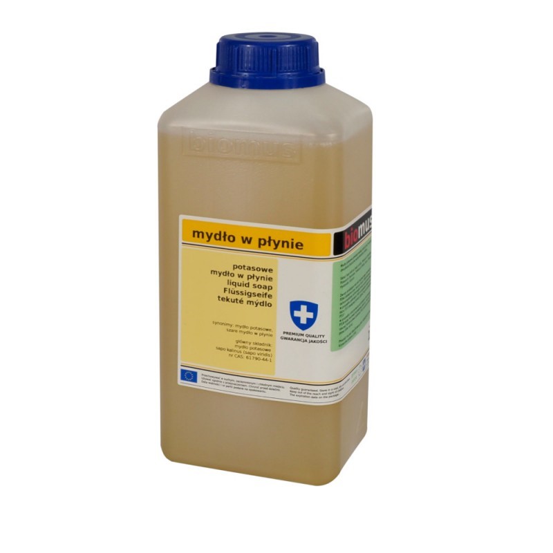 Biomus Mydło w płynie, szare, potasowe 1 kg Biomus Mydło w płynie, szare, potasowe 1 kg
