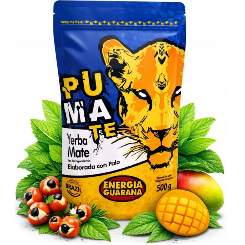 Yerba Mate PUMATE ENERGIA GUARANA 500g