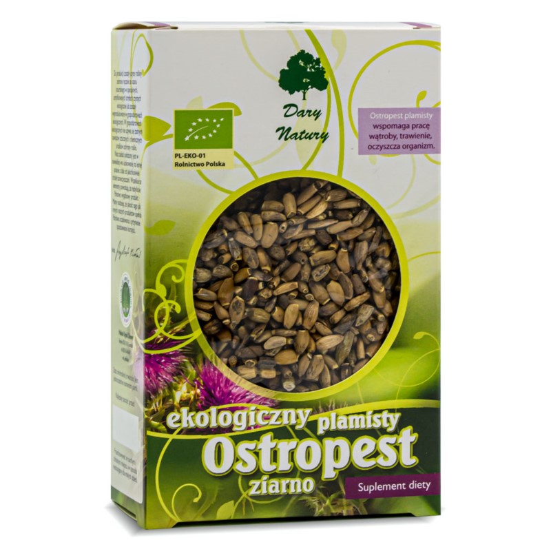 Dary Natury Ostropest Plamisty Ziarno Eko 100G Dary Natury Ostropest Plamisty Ziarno Eko 100G