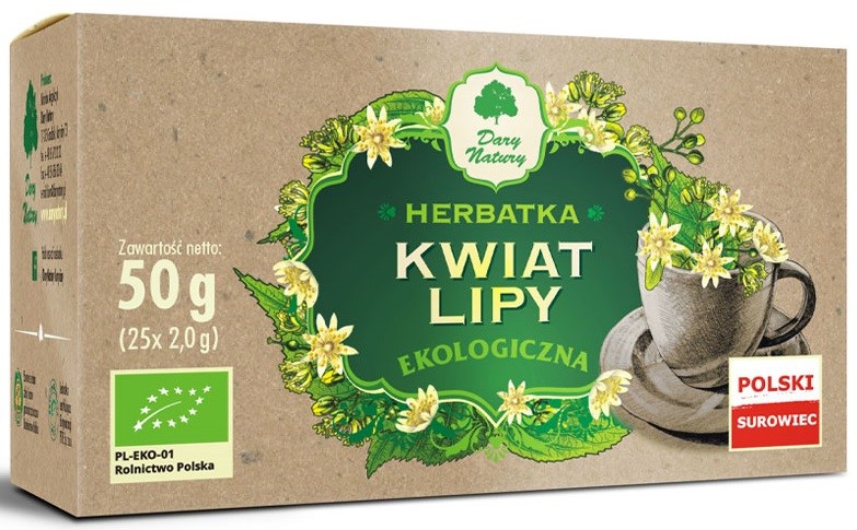 Dary Natury Lipa kwiat 25X2G Gorączka Dary Natury Lipa kwiat 25X2G Gorączka